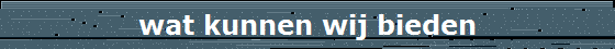 wat kunnen wij bieden